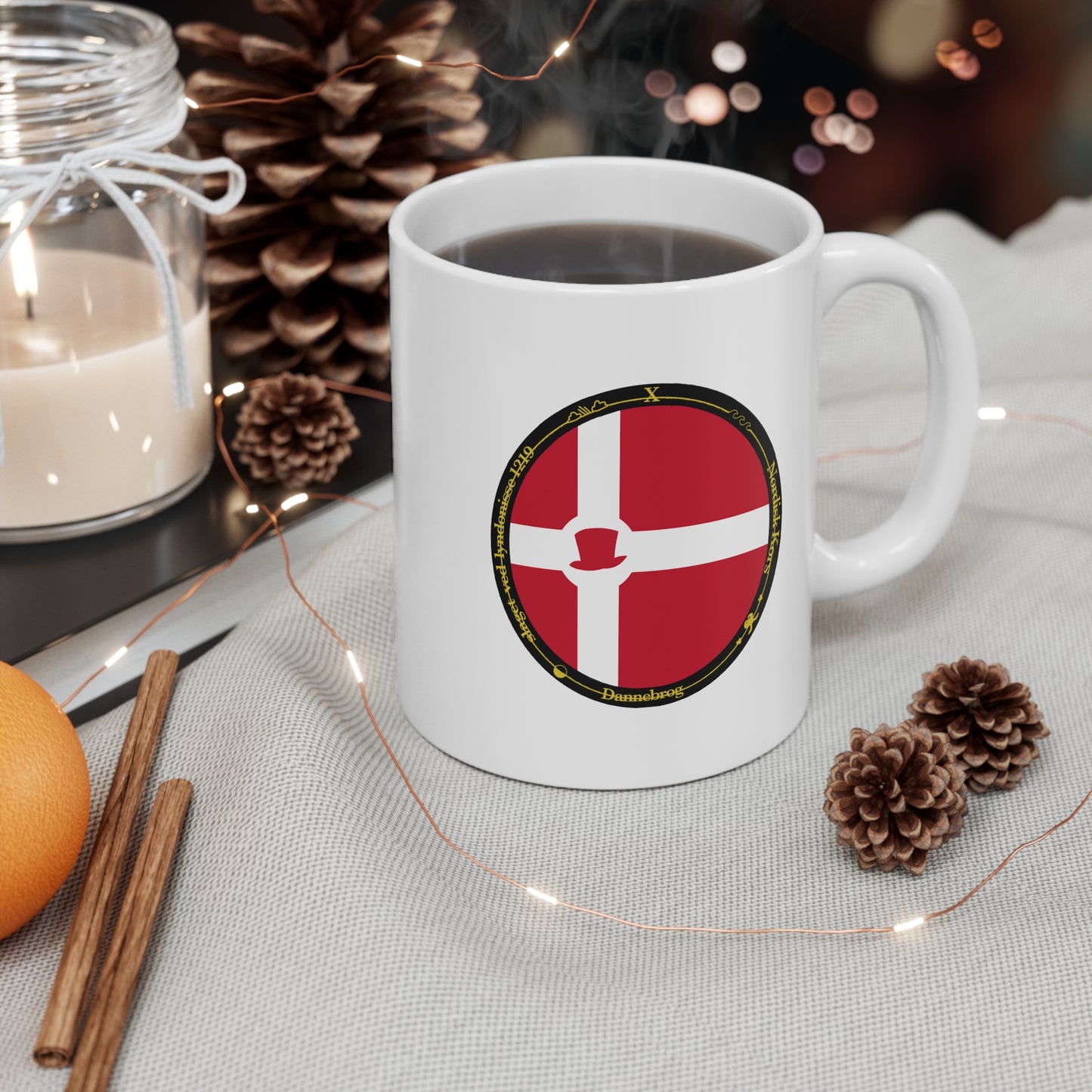 Denmark Flag Coffee Mug — Danish Flag 11oz Ceramic Mug