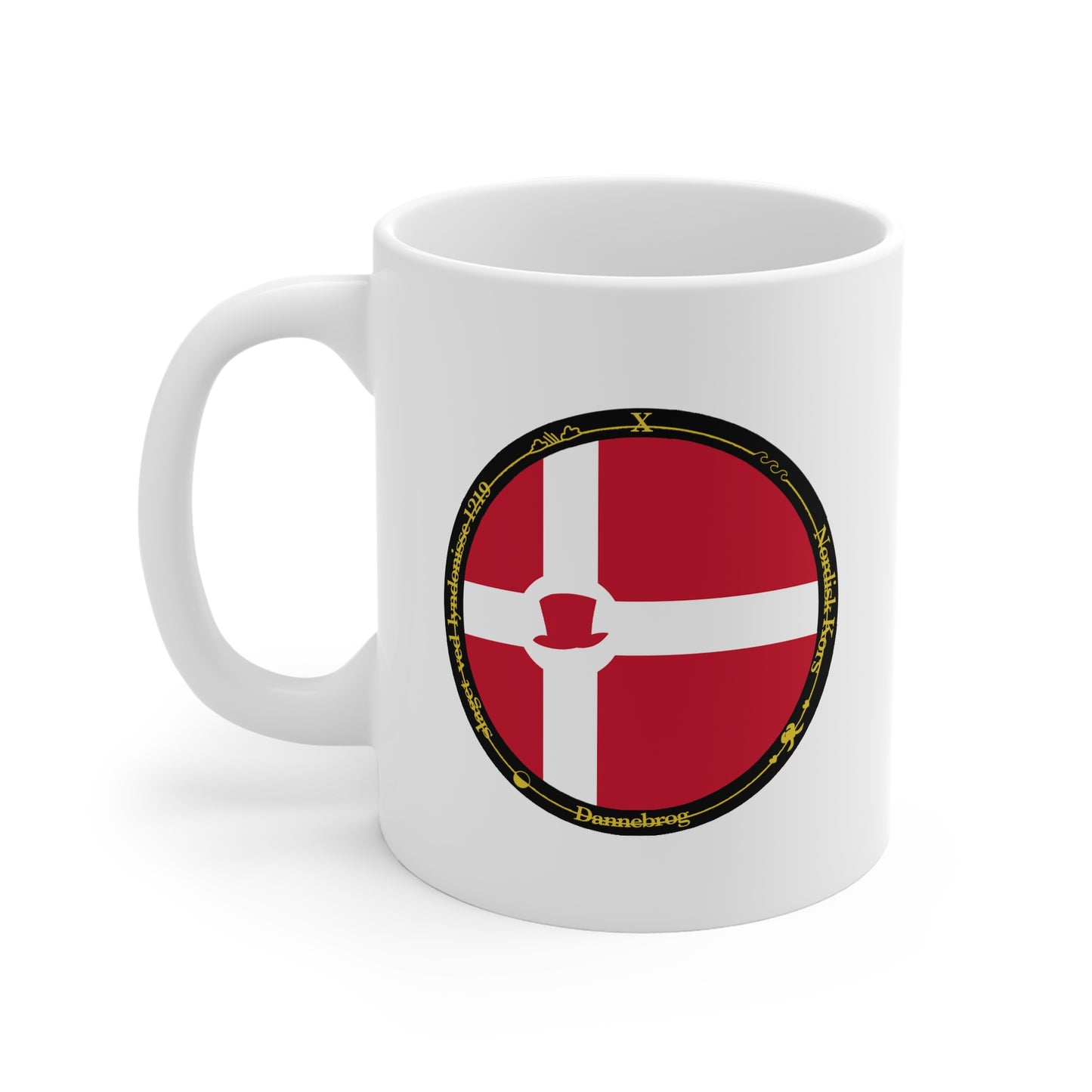 Denmark Flag Coffee Mug — Danish Flag 11oz Ceramic Mug
